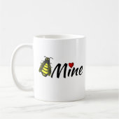 Bienenkrebs Niedliche Honigbiene mit Valentine vom Kaffeetasse (Links)