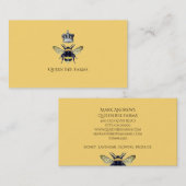 Bienenkrone Bienenzucht Apiary Honey Bee Yellow Go Visitenkarte (Vorne/Hinten)