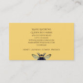 Bienenkrone Bienenzucht Apiary Honey Bee Yellow Go Visitenkarte (Rückseite)