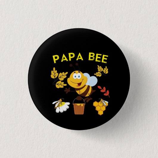 Bienenküche Art Papa Button (Vorderseite)