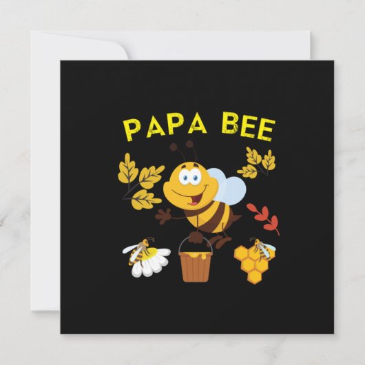 Bienenküche Art Papa Feiertagskarte (Vorderseite)