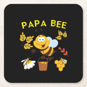 Bienenküche Art Papa Rechteckiger Pappuntersetzer