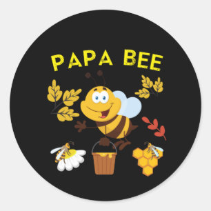 Bienenküche Art Papa Runder Aufkleber
