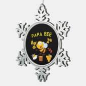 Bienenküche Art Papa Schneeflocken Zinn-Ornament (Rechts)