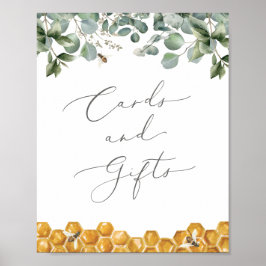 Bienenküche Babyduschkarten und Geschenkschild Poster
