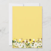 Bienenküche Gold Gender Neutral Baby Dusche Einladung (Rückseite)