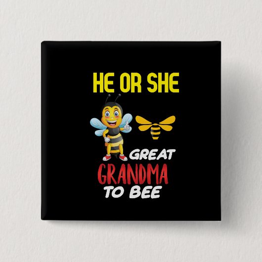 Bienenküche Kunst Großes Oma Button (Vorderseite)