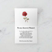 Bienenkultur - Romantisches Blumendesign Feiertagskarte (Innenseite)