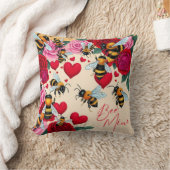 Bienenkultur - Romantisches Blumendesign Kissen (Decke)