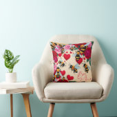 Bienenkultur - Romantisches Blumendesign Kissen (Stuhl )