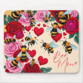 Bienenkultur - Romantisches Blumendesign Mousepad (Vorne)