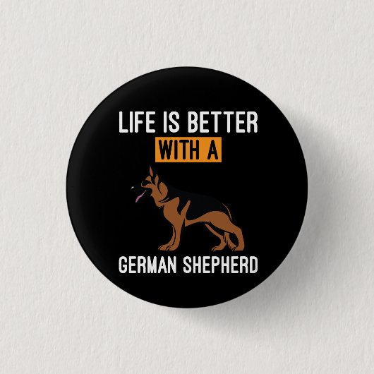 Bienenkunst mit deutschem Schäferhund Button (Vorderseite)