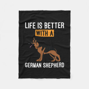 Bienenkunst mit deutschem Schäferhund Fleecedecke