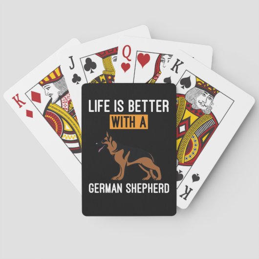 Bienenkunst mit deutschem Schäferhund Spielkarten (Rückseite)