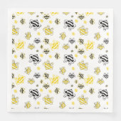 Bienenkünstlerpapier Napkins - Elegantes Honeybee- Serviette (Vorderseite)