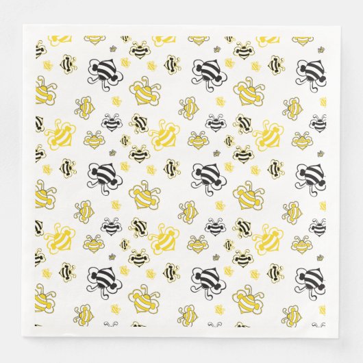 Bienenkünstlerpapier Napkins - Elegantes Honeybee- Serviette (Vorderseite)