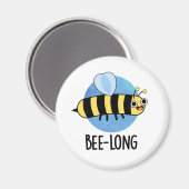 Bienenlange Funny Long Insect Pun Magnet (Vorderseite/Rückseite)