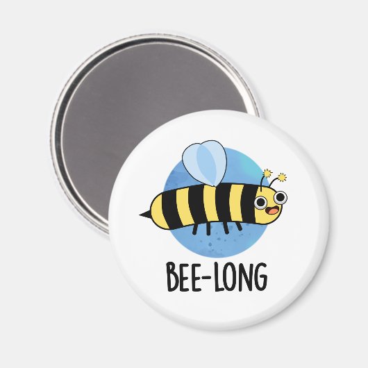 Bienenlange Funny Long Insect Pun Magnet (Vorderseite/Rückseite)
