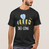 Bienenlange, sonnige Langinsektenbiene Pun Dark BG T-Shirt (Vorderseite)