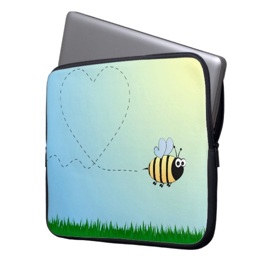 Bienenlaptophülse Laptopschutzhülle (Vorderseite Links)