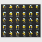 Bienenleben in Ihrer selbst Funny Bee Pun Dark BG Geschenkpapier (Flach)