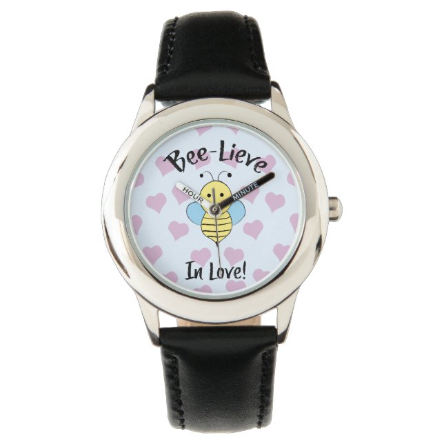 Bienenleben in Liebe Armbanduhr (Vorderseite)