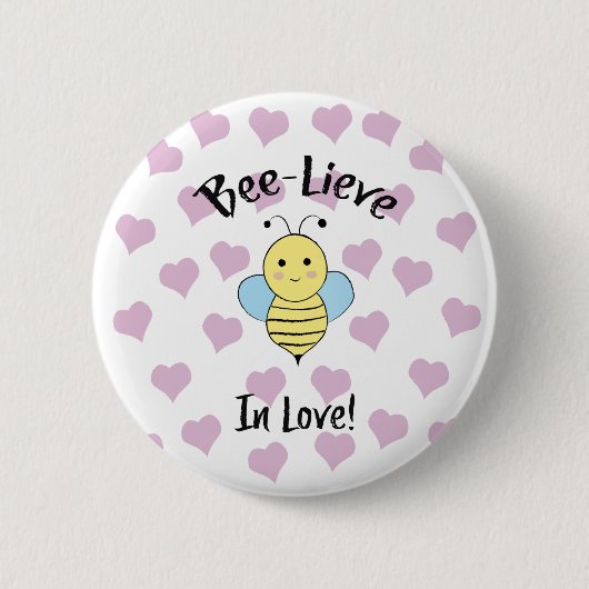 Bienenleben in Liebe Button (Vorderseite)