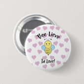 Bienenleben in Liebe Button (Vorne & Hinten)