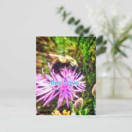BIENENLIEBE ORIGINAL POSTCARD POSTKARTE (Stehend Vorderseite)