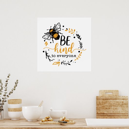 Bienenliebe Poster (Küche)