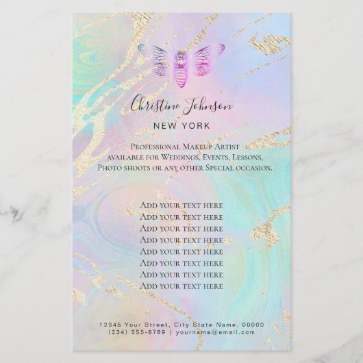 Bienenlogo auf Imitaten irisierender Effekt Flyer (Vorne)