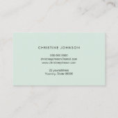 Bienenlogo auf Minzhintergrund Visitenkarte (Rückseite)