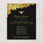 Bienenlogo auf schwarzem Flyer (Vorne)