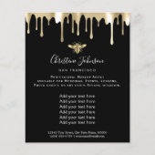 Bienenlogo auf schwarzem Flyer (Vorne)