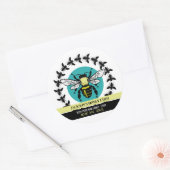 Bienenlogo - Beeyard, Honey Farm Product Label Runder Aufkleber (Umschlag)