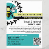 Bienenlogo - Beeyard, Honigfarm-Werbung Flyer (Vorne)