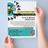 Bienenlogo - Beeyard, Honigfarm-Werbung Flyer (Hand)