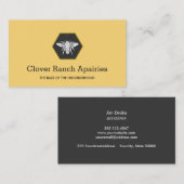 Bienenlogo Bienenzucht Apairy-Visitenkarte Visitenkarte (Vorne/Hinten)