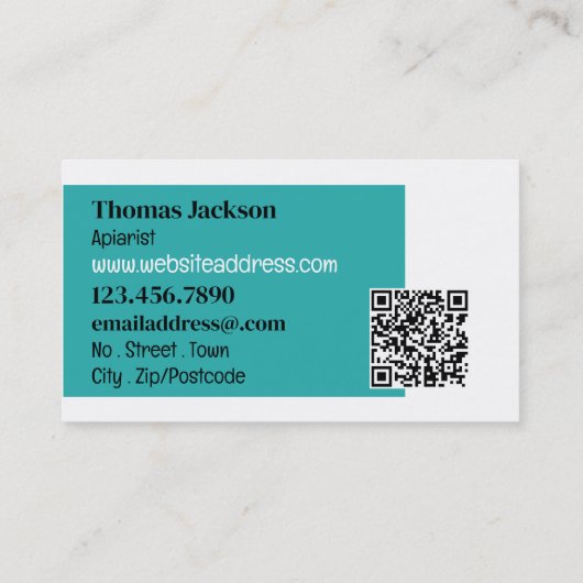 Bienenlogo - Imker, Honey-Bauer Visitenkarte (Rückseite)