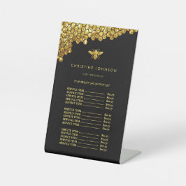 Bienenlogo Preisliste Podestzeichen Sockelschild