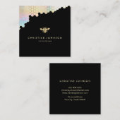 Bienenlogo Quadratische Visitenkarte (Vorne/Hinten)