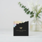 Bienenlogo Quadratische Visitenkarte (Stehend Vorderseite)