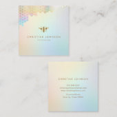 Bienenlogo Quadratische Visitenkarte (Vorne/Hinten)