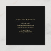 Bienenlogo und quadratische Visitenkarte für Rose (Rückseite)