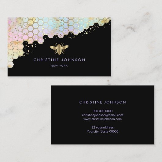 Bienenlogo Visitenkarte (Vorne/Hinten)