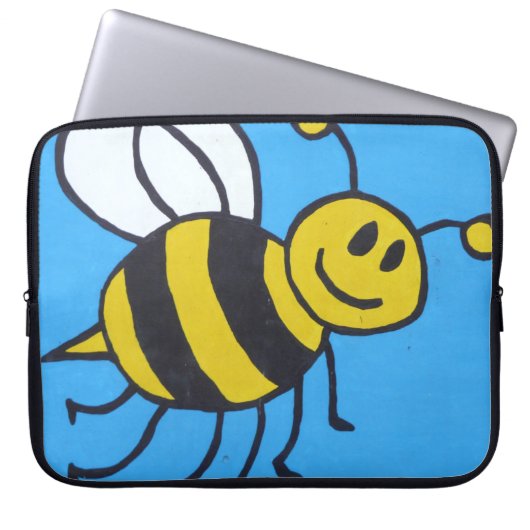 Bienenmalerei Laptopschutzhülle (Vorderseite)