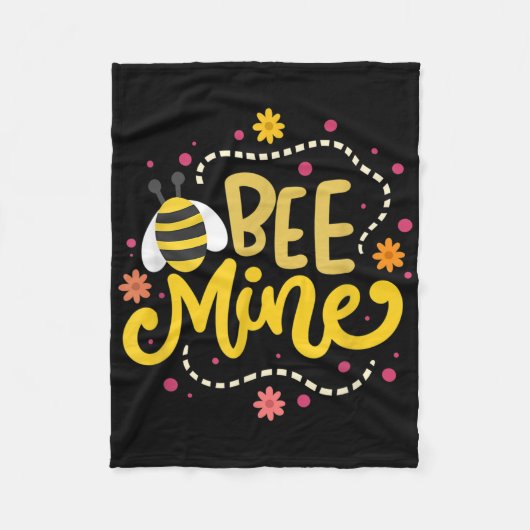 Bienenmine - Glückliche Valentinstag-Quotes Fleecedecke (Vorderseite)
