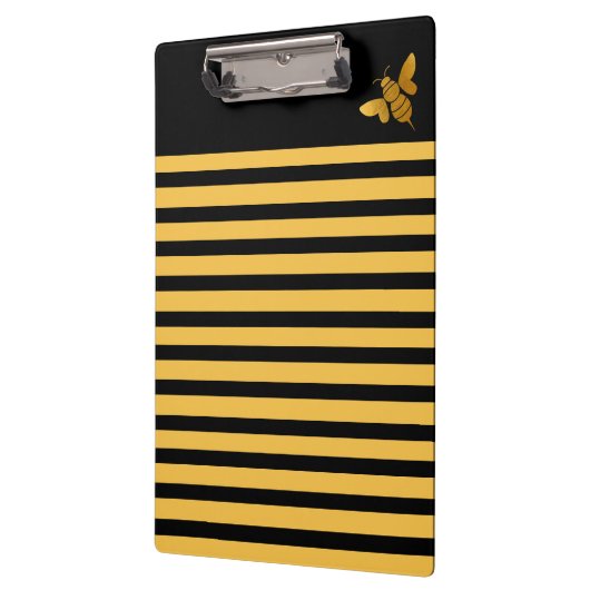 Bienenmuster Gelb und Schwarz Klemmbrett (Links)