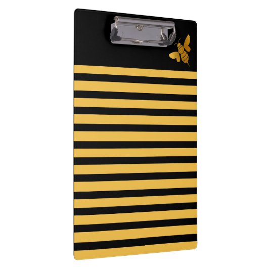 Bienenmuster Gelb und Schwarz Klemmbrett (Rechts)