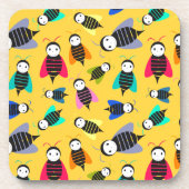 Bienenmuster Getränkeuntersetzer (Vorderseite)